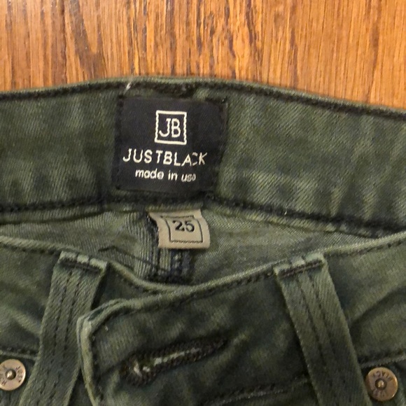 Just Black army green skinny jeans size 25 - Picture 2 of 8